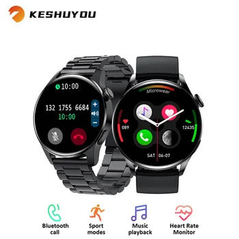 KESHUYOU GT3 Smart Watch Mehed BT Kõne Ühendatud Naiste Käekell Puhkeoleku Südame Löögisageduse Veekindel Smartwatch Android ja iOS Telefoni