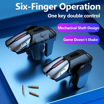 G21 1 Paar 6 Sõrme Mäng Töötleja Gamepad Tundlik Mängu Eesmärk Shooting Vallandab Joystick-Nuppu PUBG Mobile
