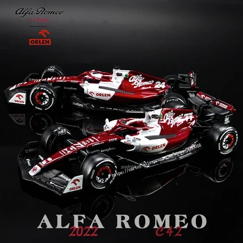 Bburago 1:43 2022 Alfa Romeo F1 Meeskond Orlen C42 #77 Vatteri Bottas #24 Zhou Guanyu Sulamist Mänguasja Auto Mudeli Valem Valatud Mudel
