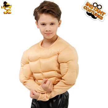 Lihas-Särgid Poiss Cosplay Lapsed Halloween Kostüüm Kleit üles Poisid Lihaste Särk Võltsitud Lihaste Sobiks Sünnipäeva