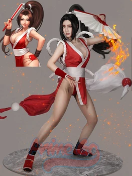 Anime King of Fighters Mai Shiranui Cosplay Kostüüm Mängus Seksikas Naiste Ühtsete Punane Kleit mp002605