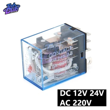 Süütepool Toite Relee LY2NJ AC 220V DC 12V 24V 10A Mini Elektromagnetiline Relee Elektrooniline Moodul DPDT 8 Pin LED Lamp Viide