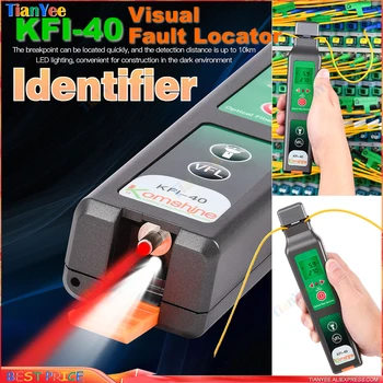 KFI-Tunnus 40 + Visuaalne Süü Lokaator Punane Laser Tester Multi Chuck Komshine KFI 40 RAAMSEADUSEGA FTTH Live Kiudaineid 800-1700nm Detektor