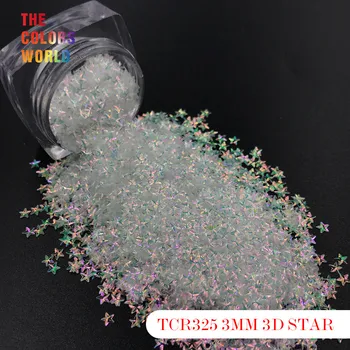 TCT-176 Star Kuju 3D-Efekt Värvikas Glitter 3MM Küünte Sära Küünte art Küünte Kaunistamiseks, Geeli Meik Facepaint DIY Teenetemärgi
