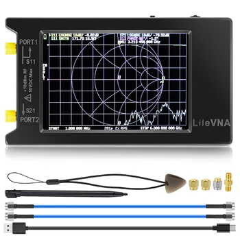 NanoVNA-LiteVNA 50KHz-6.3 GHz Kaasaskantav Vector Network Analyzer 4 tolline Antenni Analüsaator HF VHF-UHF-SWR Etapp Viivitus,Smith