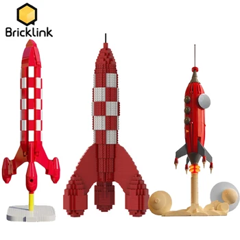Bricklink Ideid City Space Kuu Raketi Tintined Aventures Filmi Milous Tulekahju Noolt Set Ehitusplokid Mänguasjad Lastele Kingitus