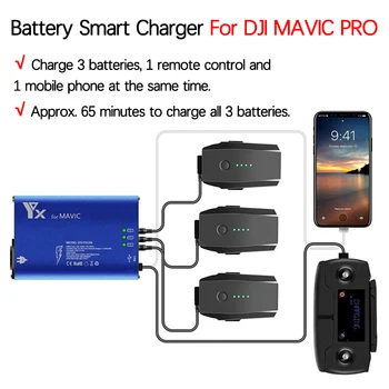 Eest DJI Mavic Pro Platinum Undamine 5In1 Multi Kiire Smart Aku Laadimine Hub, Kodu Laadija USB-Laadimine puldiga Tarvikud