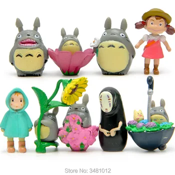 Studio Ghibli Totoro Miniatuuri PVC Tegevus Arvandmed Spirited Away Nr Nägu Mees Hayao Miyazaki Mini Kujukeste Lapsed Mänguasjad
