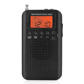 HRD-104 Digital Mini Tasku AM-FM Raadio LCD Ekraan, 40mm Driver Kõlar