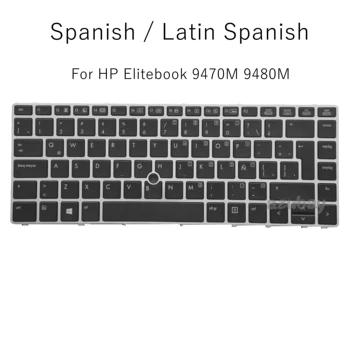 LA / hispaania Sülearvuti Klaviatuur HP Elitebook 9470m 9480m 697685-071 702843-071 697685-161 702843-161 SN9118BL Taustavalgustusega Originaal