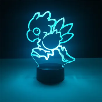 Laste Lamp Final Fantasy Chocobo Led Night Light 7/16 Värvi Muuta LED-Toaline Dekoratiivsed Tabel Lamp 3D Kerge Mäng Kingitused