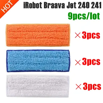 9pcs Pestav Mopiga Padjad tolmuimeja Pühkimine Pad Cloth Varuosade jaoks iRobot Braava Jet 240 241 Cleaner Robotid