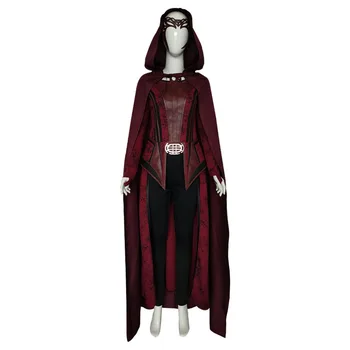 Superheroine Wanda Cosplay Maximoff Naiste Kostüüm (Ülikond Koos Peakatet Scarlet Cosplay Varustus Aastal Multiverse Hullus Nõid Outfi