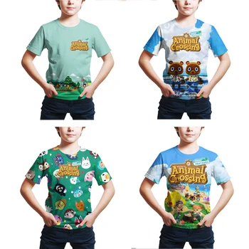 2020 Animal Crossing 3D Trükitud Laste t-särk Mood Kevad/Suvi Lühike Varrukas tshirt Harajuku streetwear lapsed
