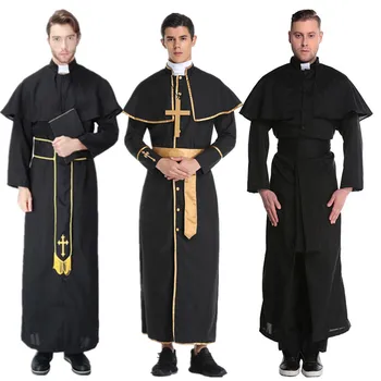 Lihavõtted Purim Halloween Kostüüm Meeste Isa, Preester, Piiskop, Kostüümid Kristlik Pastor Cosplay