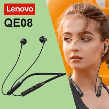 Lenovo QE08 100%Originaal Kaelus Bluethooth Kõrvaklapid Tõsi, Traadita Kõrvaklappide Music Headset Müra Tühistamises Mikrofoniga