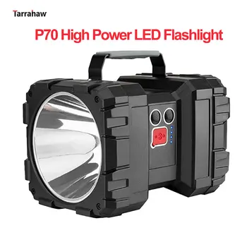 P70 High Power LED Taskulamp Pihuarvutite Tulvaprožektor Prožektor jaoks Laagris Matka Kalapüüki 100000LM Laetav Tähelepanu keskpunktis Flash Valgus