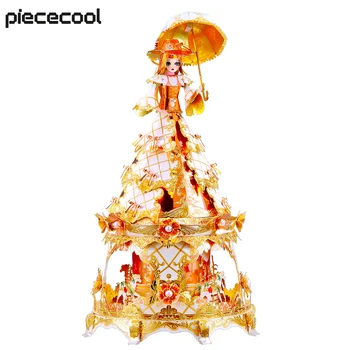Piececool 3D Metall Pusle Printsess Jasmine DIY Mudel, Hoone Komplektid Teen Mänguasjad, Pusled