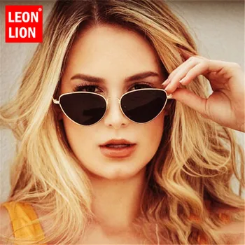 LeonLion 2021 Klassikaline Metallist Cat Eye Päikeseprillid Naiste Vintage Prillide Street Beat Shopping Peegel UV400 Gafas De Sol Mujer