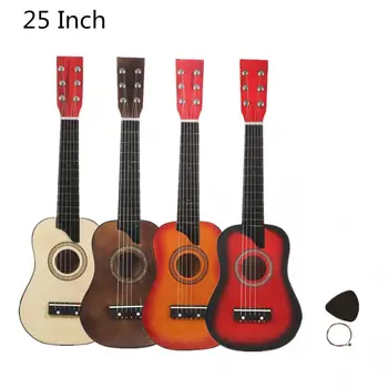 25 Tolline Pärn Akustiline Kitarr 6 Stringid Guitarra koos Korja Stringid Mini Ukulele Tarvikud muusikariista Kingitused