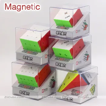 Magic puzlle QiYi cube magnet mõistatusi magnet 2x2x2 3x3x3 4x4x4 5x5x5 Püramiid 4x4 pyramorphix 3x3 mastermorphix kiirus kuubik mänguasi