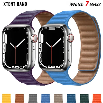 Nahast Rihm Apple Watch Band 44mm 40mm 45mm 42mm 38mm Magnetic Loop Vöö, käevõru apple vaata sarja 7 Watchband