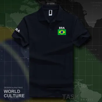 Brasiilia polo särgid, meeste lühikese varrukaga valge marki on trükitud riigi 2017 puuvill rahvas meeskond lipu uus brasil RINNAHOIDJA Brasiilia spordisaalid