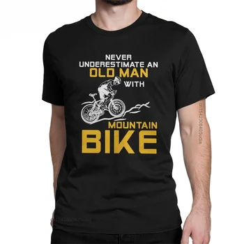 Meeste Kunagi Alahinda Vana Mees Mountain Bike T-Särk Jalgratta MTB Puuvill Tee Särk Meestele Camisas T-Särk
