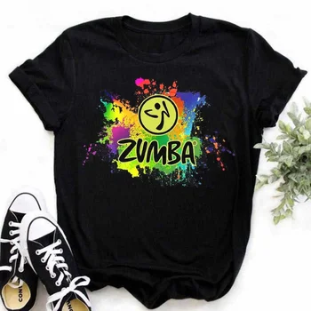 Armastus Zumba Dance Print Must T-Särk, Naiste Riided Naljakas Graafiline Lühikese Varrukaga T-Särk Femme Harajuku Särk Hip-Hop T-särgid