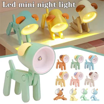 Cartoon Pet LED Night Light Mini Kokkupandav laualambid Lapsed Raamat Tulede ümberlülitamise Nuppu laualambid Öö-Magamistuba Teenetemärgi