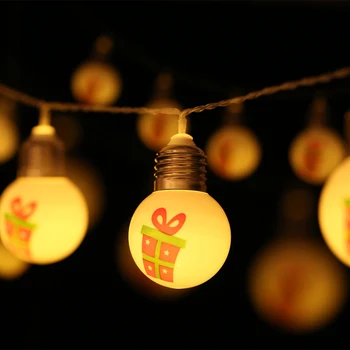 10 LED Light String Akutoitega Jõulud Atmosfääri Dekoratiivne Lamp Ohutu Xmas Tree String Kerge Veekindel jaoks Terrass Aed