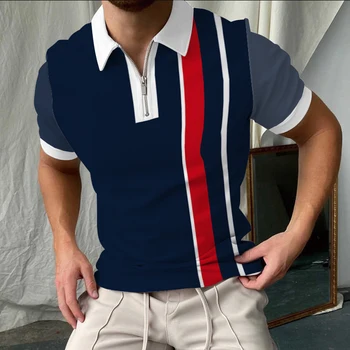 2022 Meeste suvel moe vabaaja Polo särk Euroopa ja Ameerika stiilis elegantne meeste vabaaja särk, lukuga krae tänaval kanda