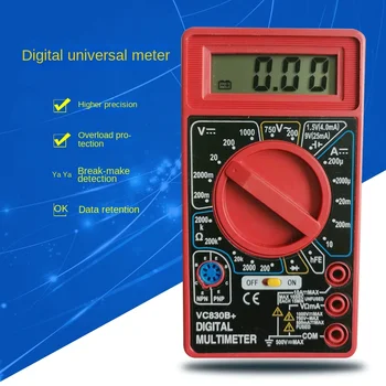 Digitaalne Multimeeter Automaatse Tasku Multifunktsionaalne Digitaalne Kaasaskantav Ammeter Leibkonna Multimeeter DT830B-K