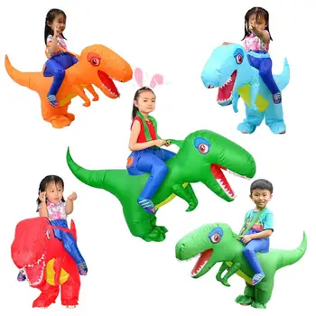 Halloween Täiskasvanud Lapsed, Lapsed Täispuhutav Sõita Dinosaurus Draakonid Kostüüm Cosplay Varustus Poole Carnaval Hämmastav Fantaasia Kingitus