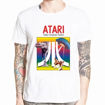 Atari Trükitud Lühikese Varrukaga T-särk Arcade Harrastajatele Atari Mänge Liiga T-Särk Meeste Kevad-Suvel Tees Naljakas T-Särgid S-5XL