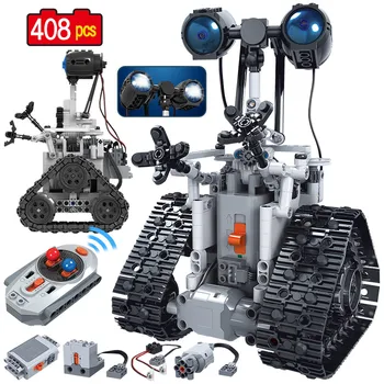 408PCS Linna puldiga Intelligentne Robot ehitusplokid RC Electric Robot Tellised, Kingitused, Mänguasjad Poistele