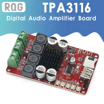 TPA3116 50W+50W Bluetooth Vastuvõtja Digital Audio Võimendi Juhatuse TF kaart U-disk Mängija, FM-Raadio koos pulti
