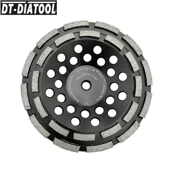 DT-DIATOOL 1tk M14 Keermega Dia 180mm/7inch Premium Diamond Topelt Rida Cup Lihvkettad Betoonile Kõva Kivi Graniit, Marmor