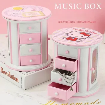 Hello Kitty Sanrio Kawaii likvideerida Muusika Ehted Kast koos Kahe Uksed, 3 Sahtlit Tüdruk Muusika Box Tüdruk Sünnipäeva Kingitus Kiire Kohaletoimetamine
