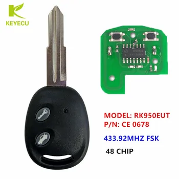 KEYECU Asendamine Smart Remote Võti fob 433.92 MHz 48 KIIP Chevrolet Aveo 2009-2016 MUDEL: RK950EUT CE 0678
