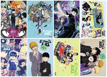 8 TK/PALJU Anime Mob Psühho 100 Reljeef Plakat mänguasjad Suurus 42x29 cm kingitused